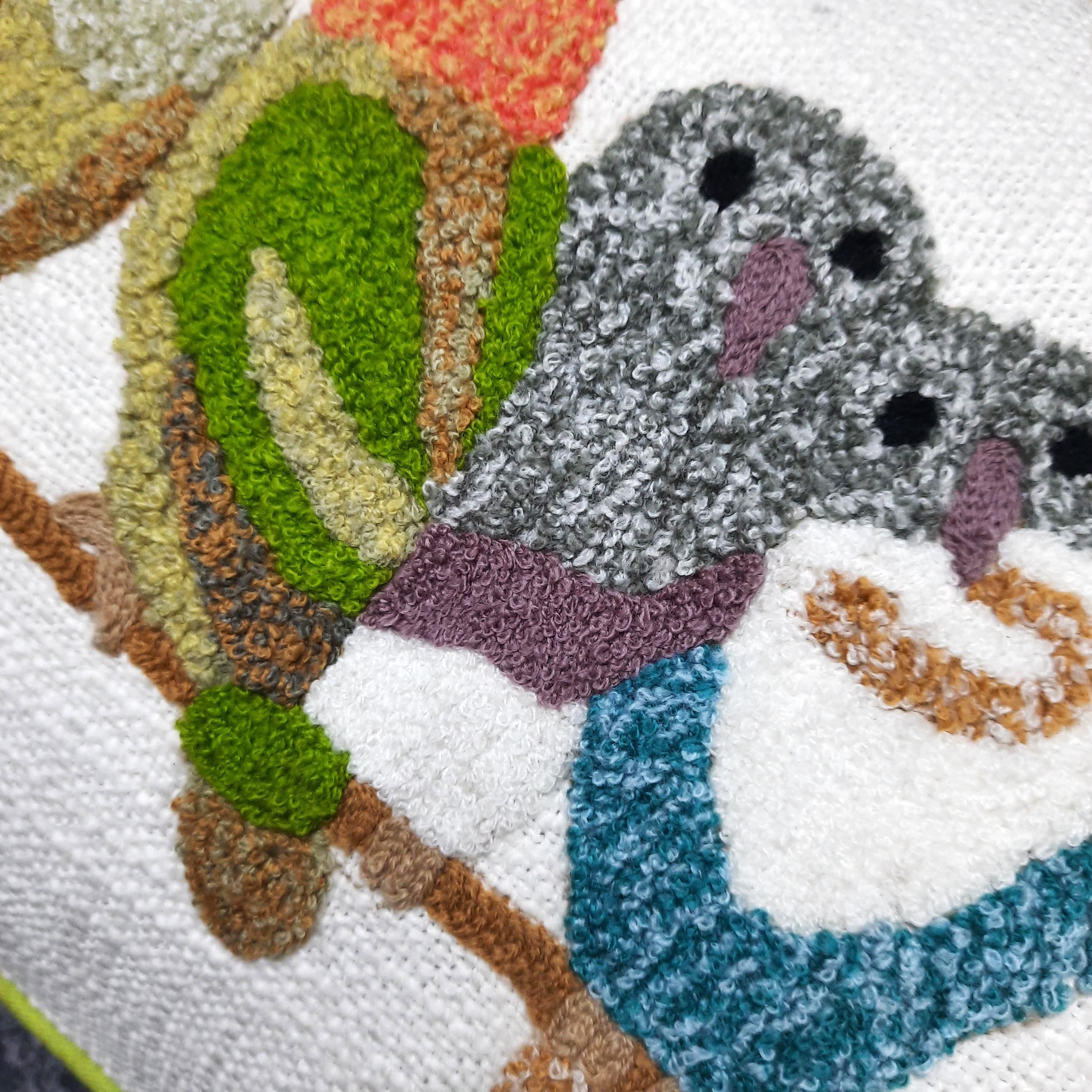 Macaw Embroidered Cover