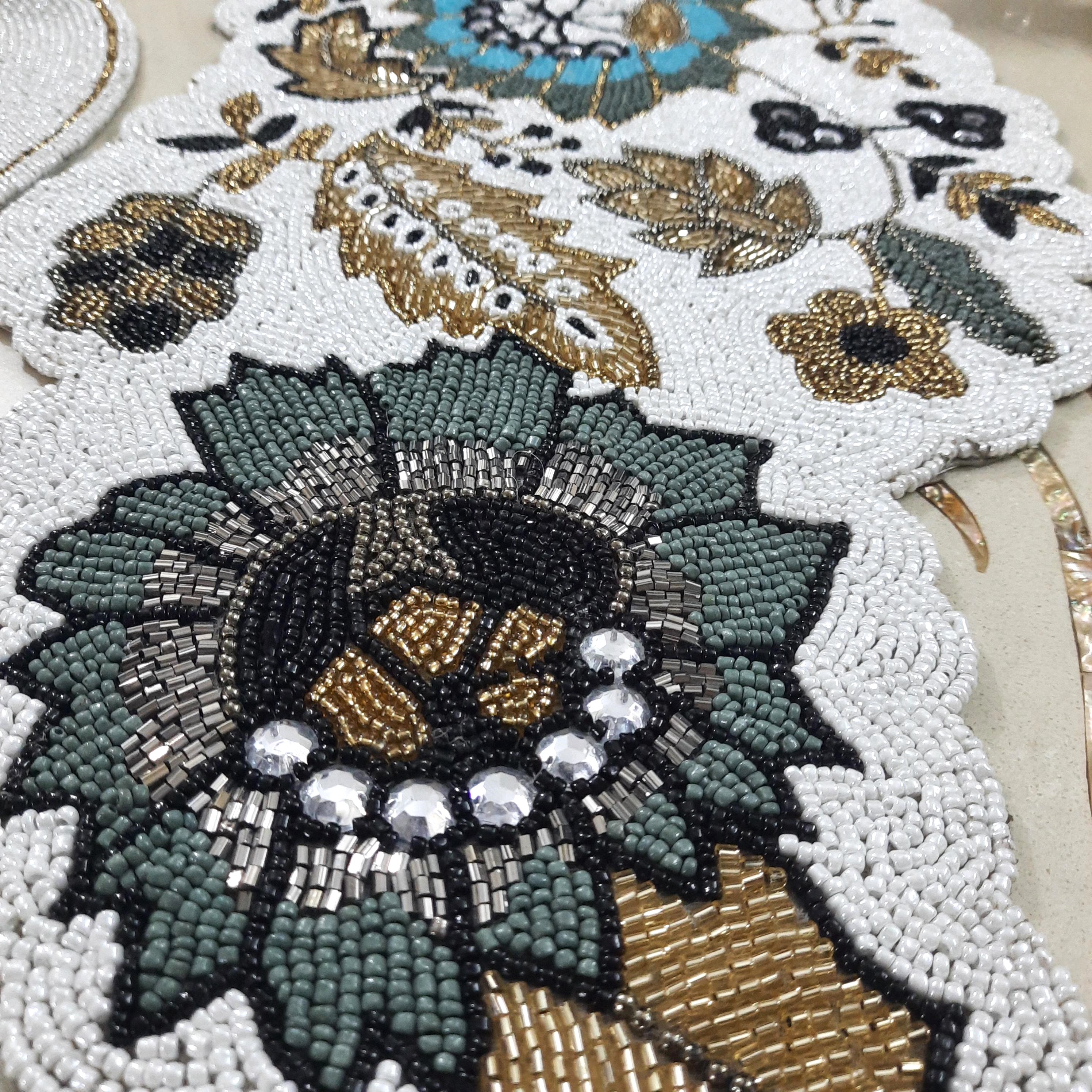 Handmade Beads Table Runner