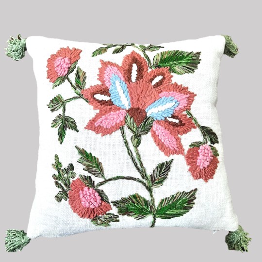 Levy Embroidered cushion