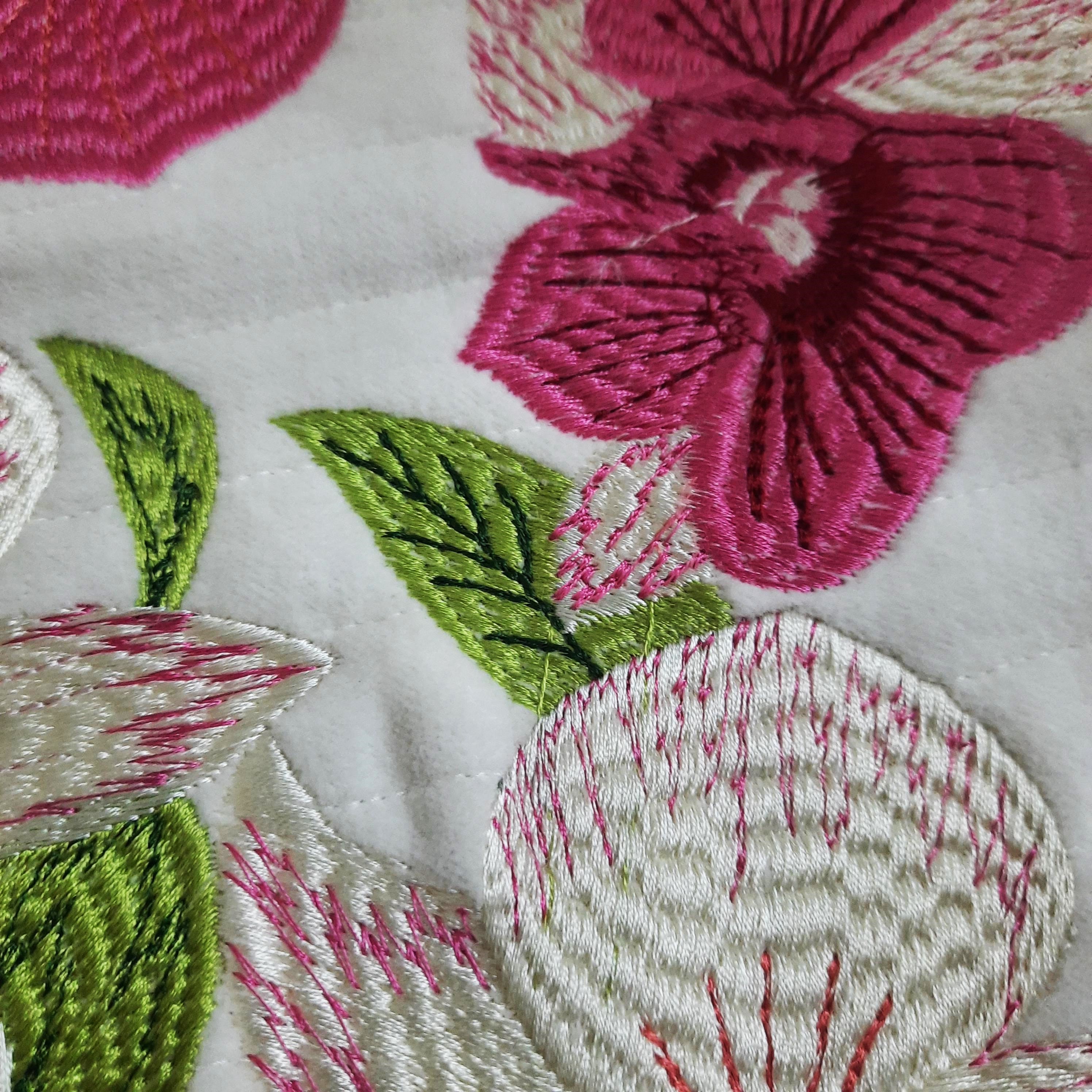 Nicotiana Embroidered Cover