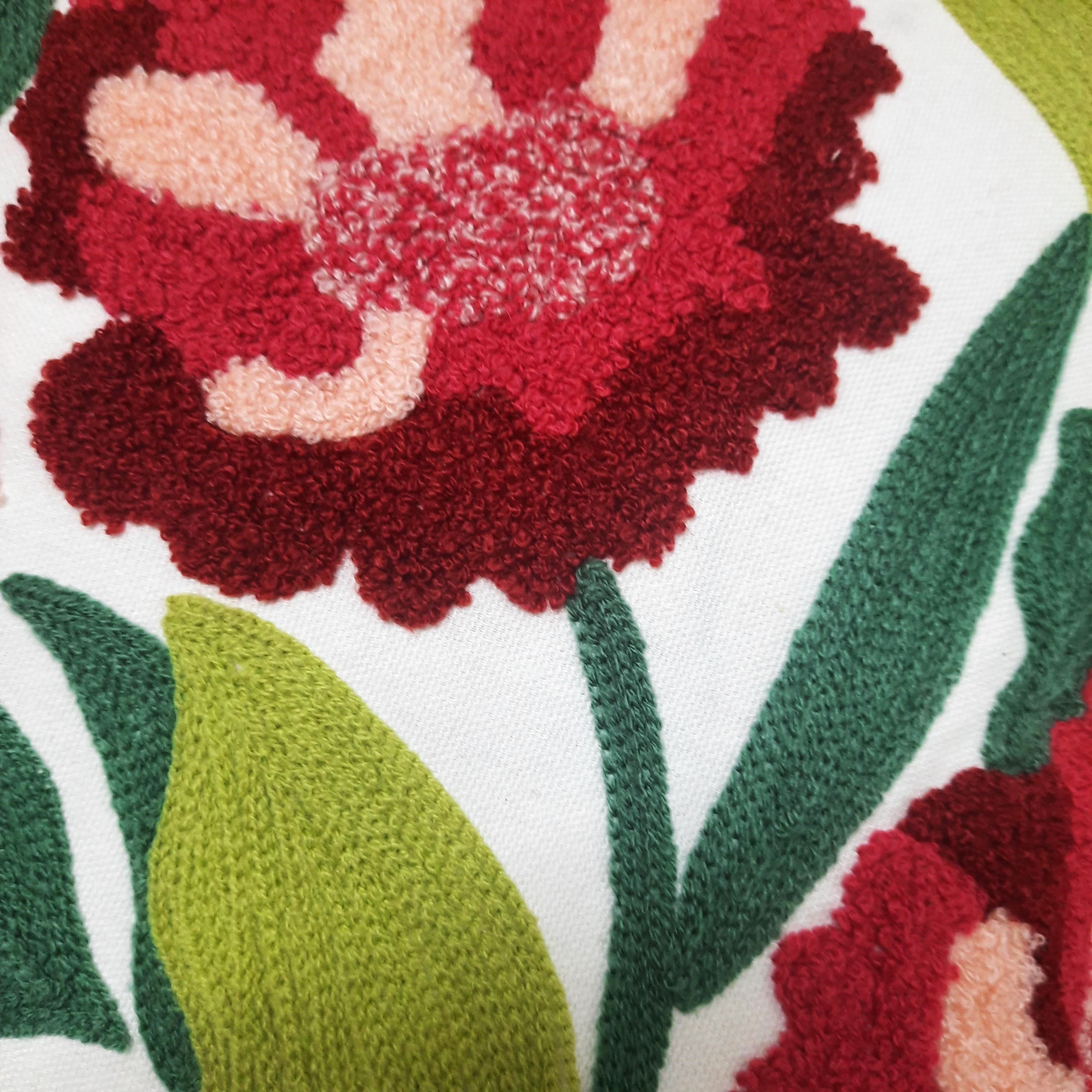 Hollyhock Embroidered Cover